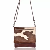 Cole Leather Crossbody Brown Splash & Merlot