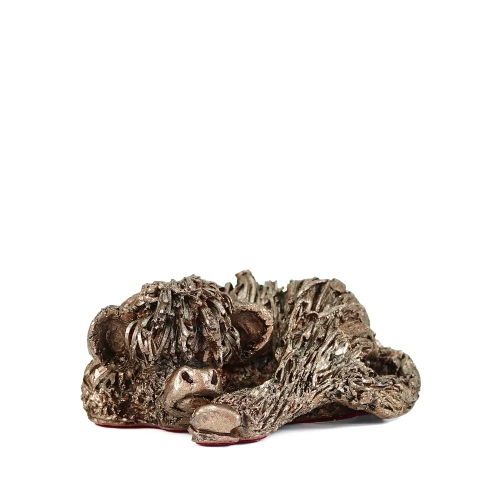 Highland Calf Curled Up Bronze Sculpture
