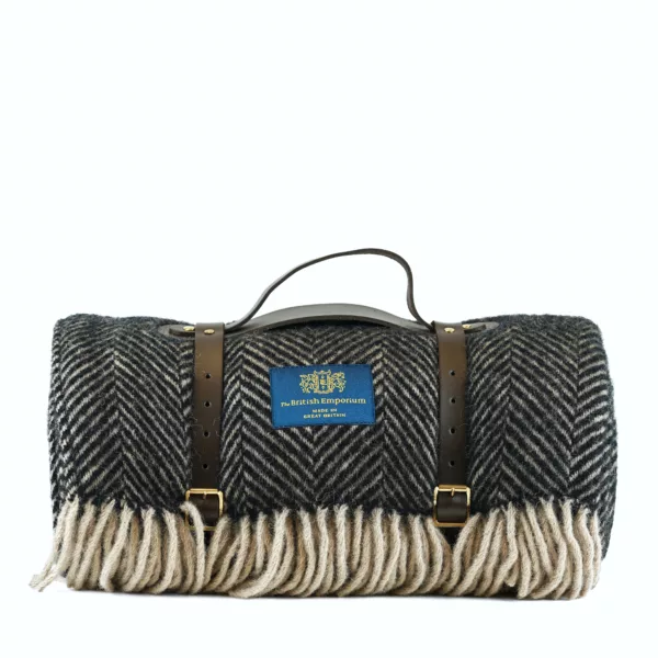 Herringbone Vintage Pure Wool Picnic Rug