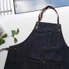 Denim And Leather Indigo Street Apron