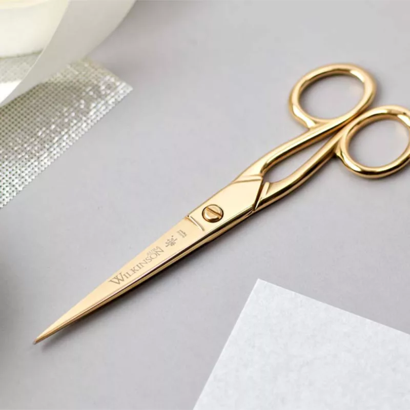 7" Wilkinson Gold Paper Scissors