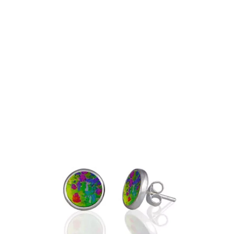 Water Lily Green Stud Earrings