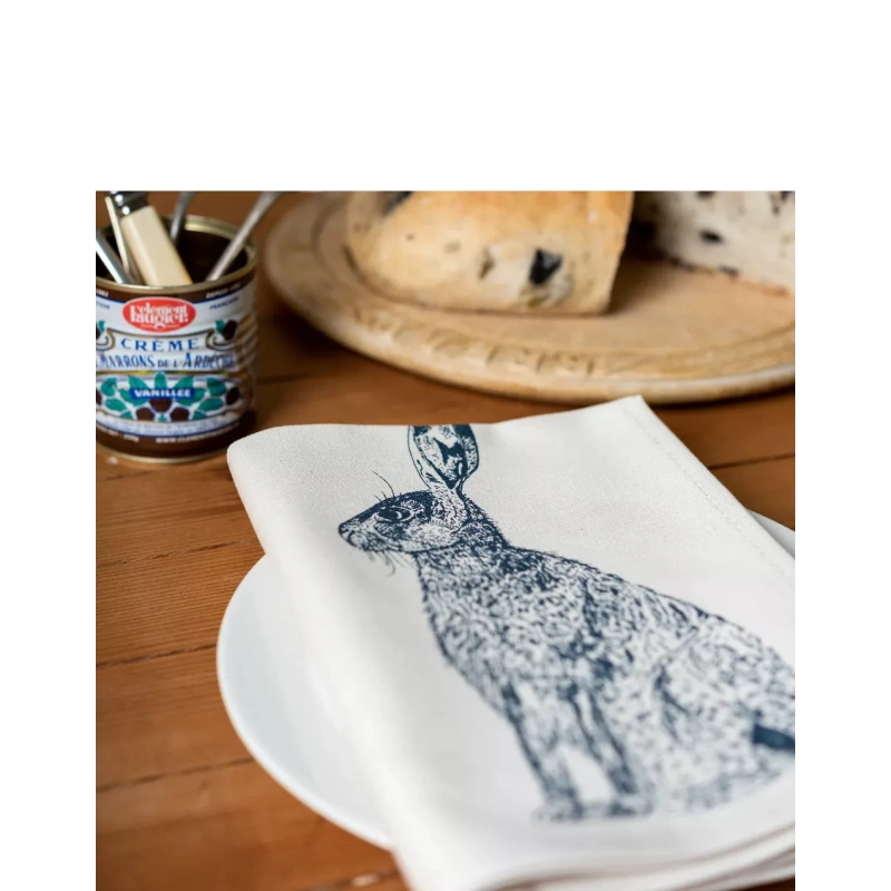 Blue Hare Napkin Gift Set