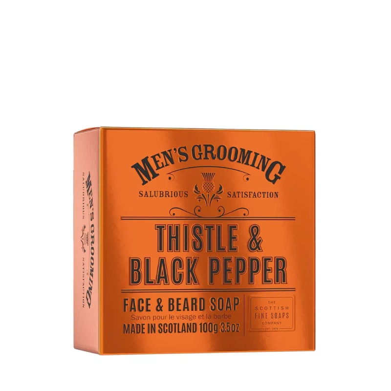 Thistle & Black Pepper Face & Beard Soap 100g