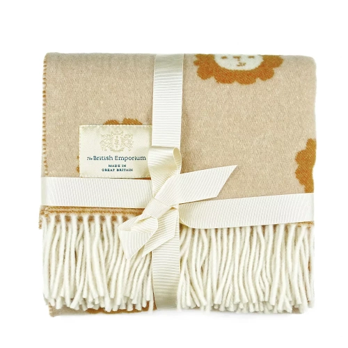 Coco Merino Wool Baby Blanket Lion