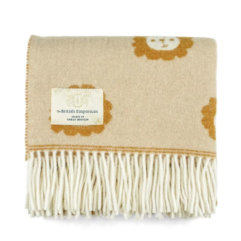 Merino Baby Blanket Lion