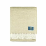 Canterbury Merino Wool Throw Blanket Cream Linen