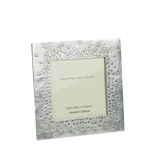 Floating Hearts Pewter Picture Frame 3.5"x3.5"