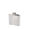 Plain Pewter Round Pocket Flask With Captive Top 4oz