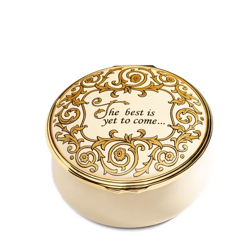 The Best Is Yet To Come Gold Leaf Enamel Box