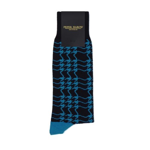 Houndstooth Men's Socks Sable