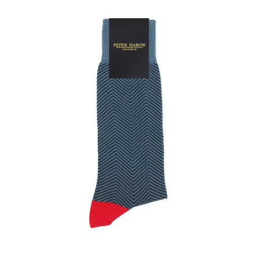 Luxe Taylor Men's Socks Blue
