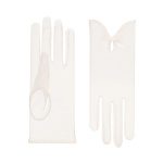 India Tulle Gloves With Keyhole & Bow Ivory