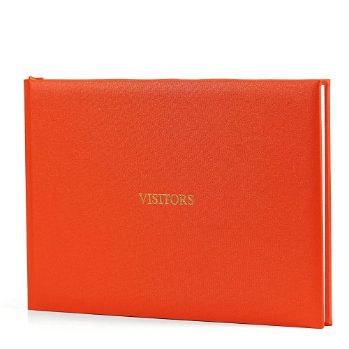 Visitors Book Woven Cover Saffron