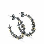 Granulated Hoops Earrings