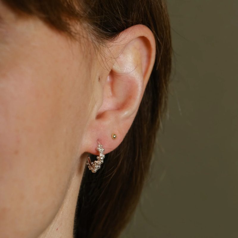 Petit Granule Hoops Earrings