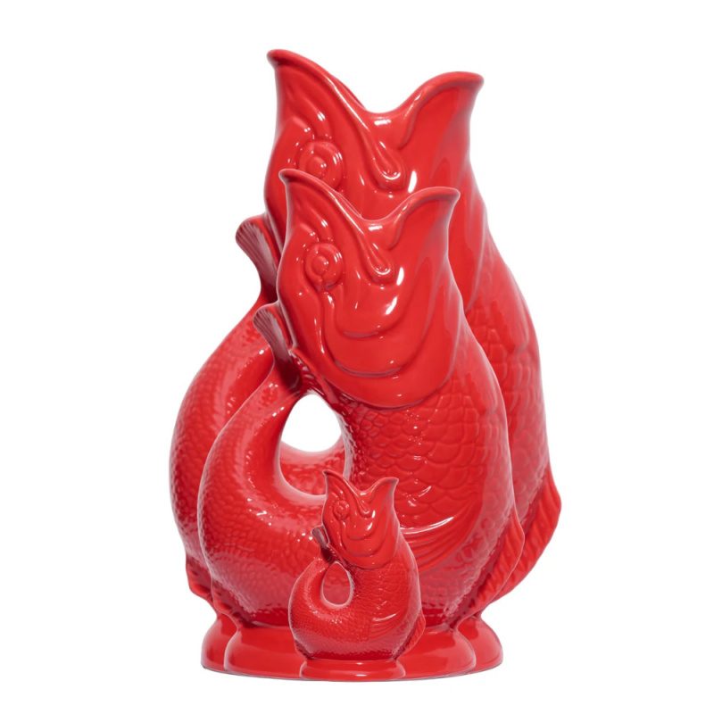 Red Gluggle Jug Pitcher 0.6L
