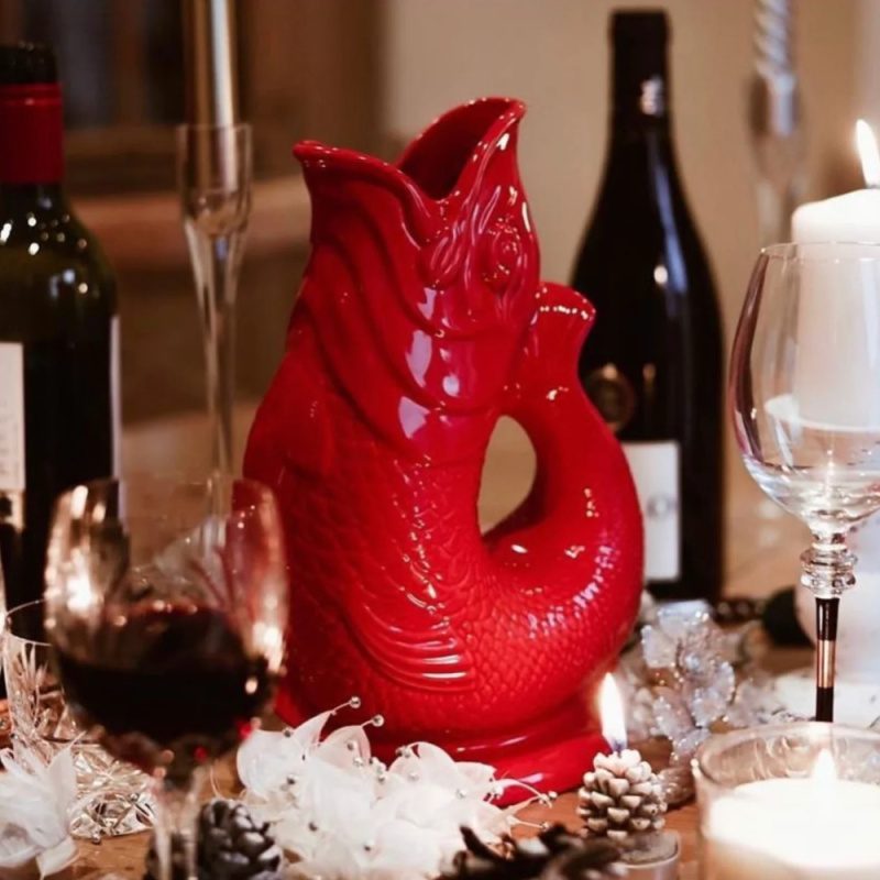 Red Gluggle Jug Pitcher 0.6L