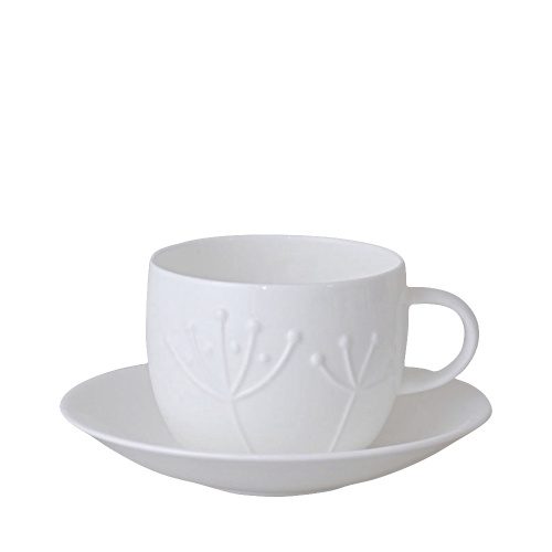 Plum Teacup & Saucer - Sprig