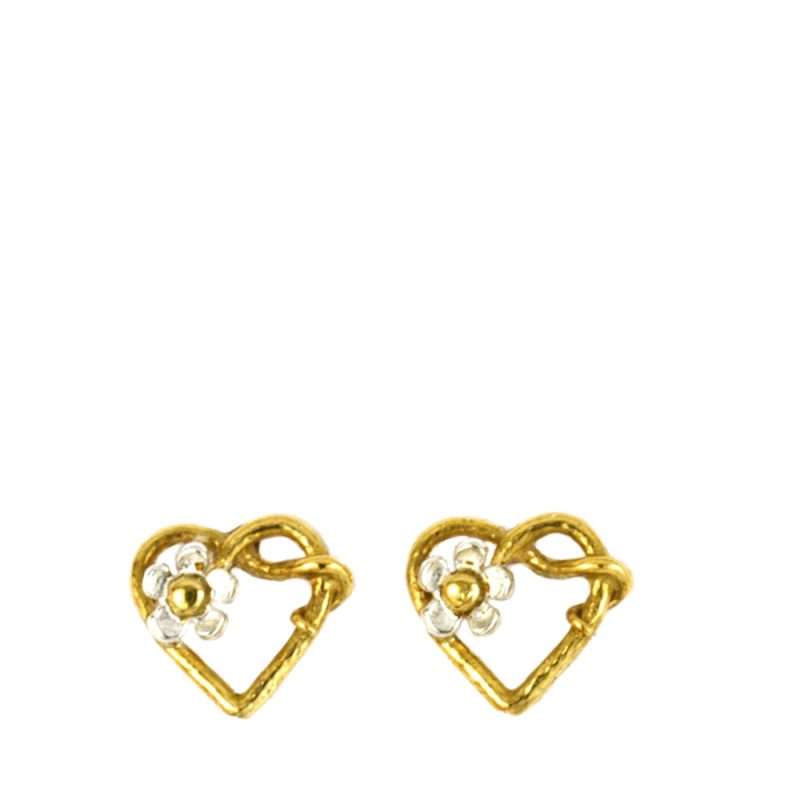 Posy Heart Stud Earrings