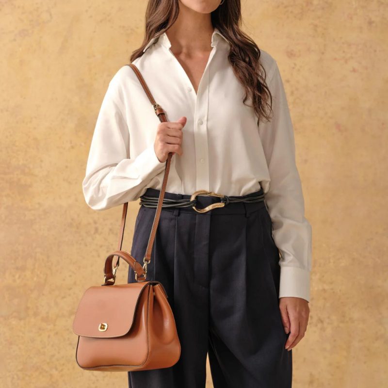 Holly Leather Handbag Tan