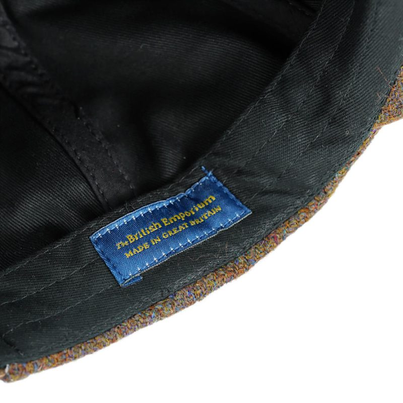 Harris Tweed Baseball Cap With Leather Peak