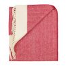 Portloe Lambswool Scarf Herringbone Cornell Red