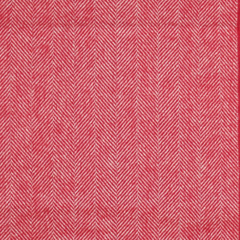 Portloe Lambswool Scarf Herringbone Cornell Red