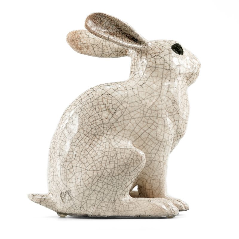 Leveret Hare Ceramic Raku Sculpture