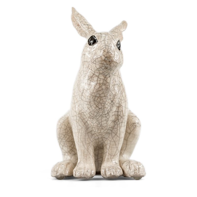 Leveret Hare Ceramic Raku Sculpture