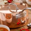 Copper Induction Saucepan With Lid 20cm