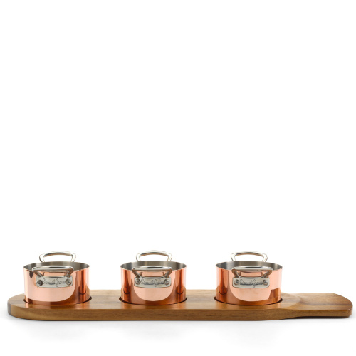 Copper Clad Serving Casserole Dish Set Of 3