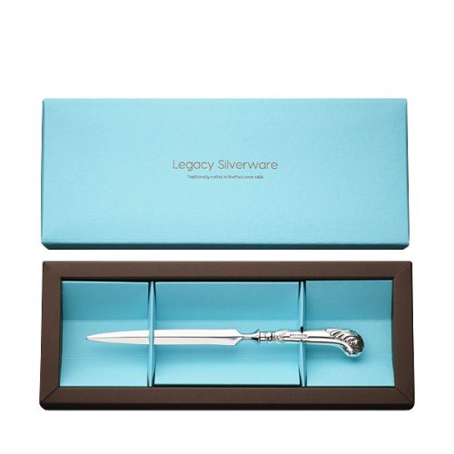 Fancy Pistol Letter Opener Silver Plated