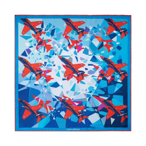 Jubilee Diamond Aerobatics Silk Pocket Square