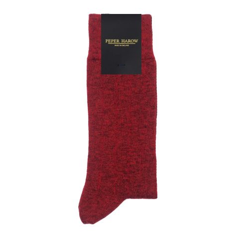 Indulgent Cashmere Men's Socks Red