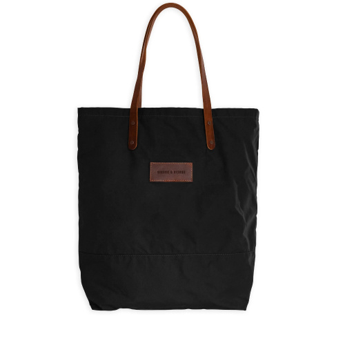 Risdon Waxed Canvas Tote Bag Black