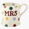 Polka Dot Mr & Mrs 1/2 Pint Mug Set Of 2