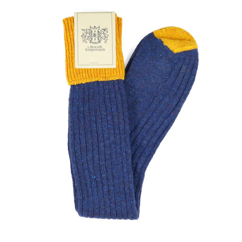 Wool Welly Socks Navy