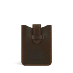 Leather Business Card Holder Chestnut Brown