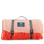 Combe Pure Wool Picnic Rug Carmine Pink