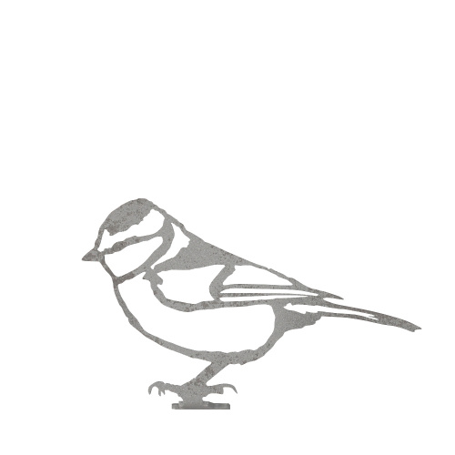Blue Tit Steel Fence Topper