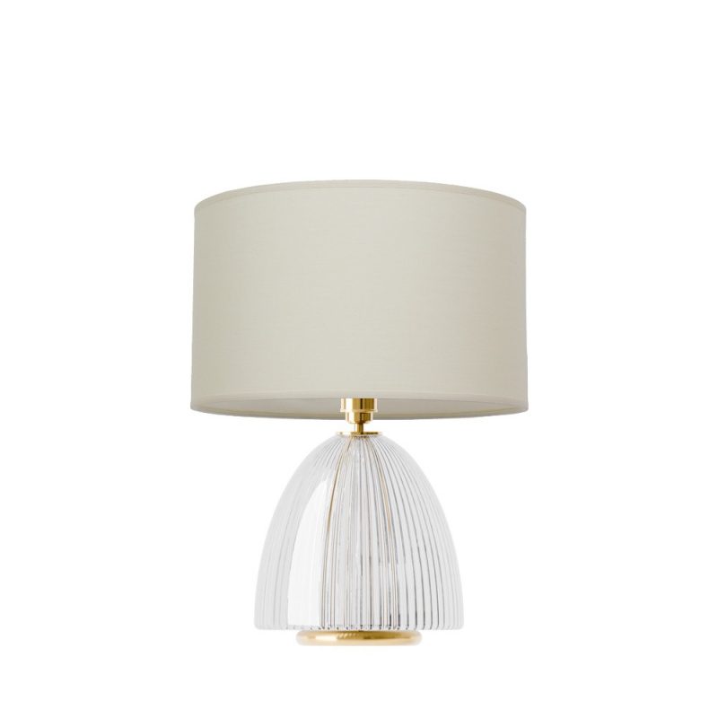 Balham Table Lamp Fine Ribbed Glass