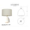 Balham Table Lamp Fine Ribbed Glass