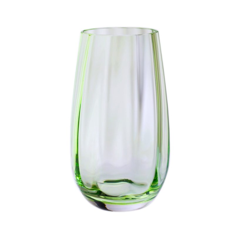 Artisan Dewdrop Glass Vase Moss Green