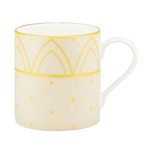 Geometric Mug Gold Almond