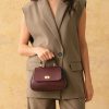 Mini Holly Leather Handbag Oxblood