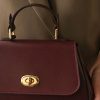 Mini Holly Leather Handbag Oxblood