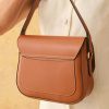 Darcy Leather Satchel Crossbody Bag Tan