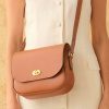Darcy Leather Satchel Crossbody Bag Tan