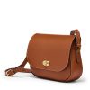 Darcy Leather Satchel Crossbody Bag Tan